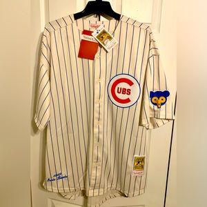 Chicago Cubs Ernie Banks 1969 Jersey Mens XL NWT HOME PINSTRIPED